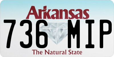 AR license plate 736MIP