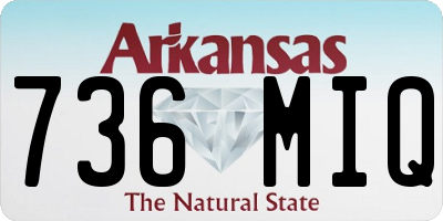 AR license plate 736MIQ
