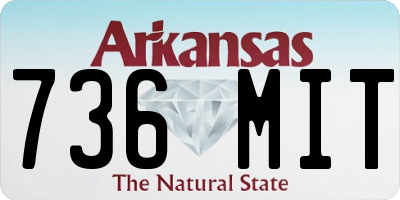 AR license plate 736MIT