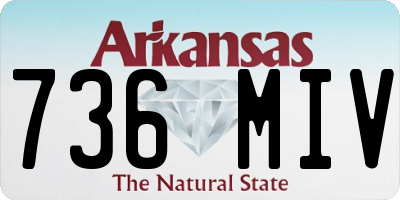 AR license plate 736MIV