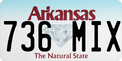 AR license plate 736MIX