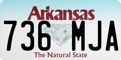 AR license plate 736MJA