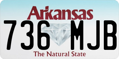 AR license plate 736MJB