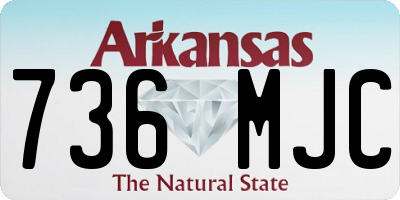 AR license plate 736MJC