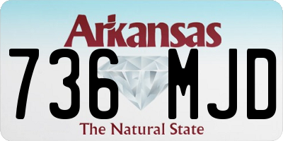 AR license plate 736MJD