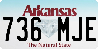 AR license plate 736MJE