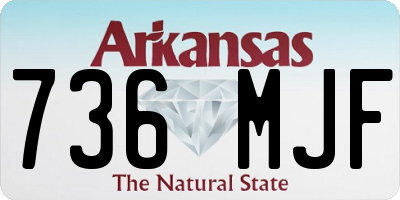 AR license plate 736MJF