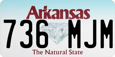 AR license plate 736MJM