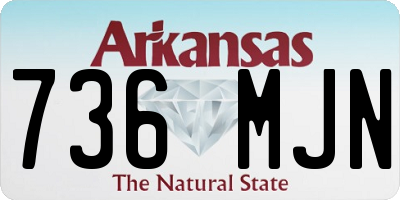 AR license plate 736MJN