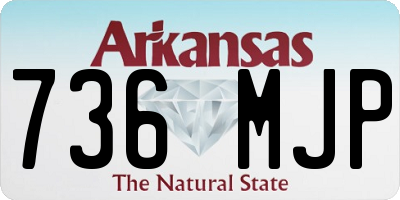 AR license plate 736MJP