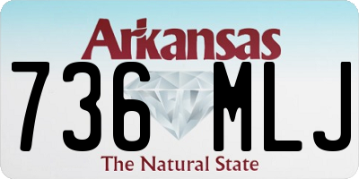 AR license plate 736MLJ