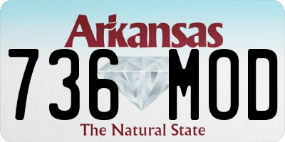 AR license plate 736MOD