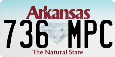 AR license plate 736MPC