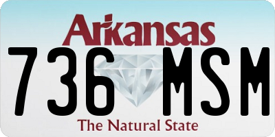 AR license plate 736MSM
