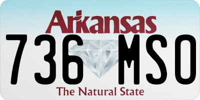 AR license plate 736MSO