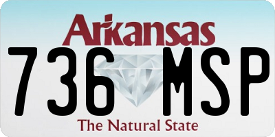 AR license plate 736MSP