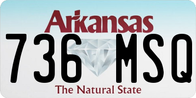 AR license plate 736MSQ