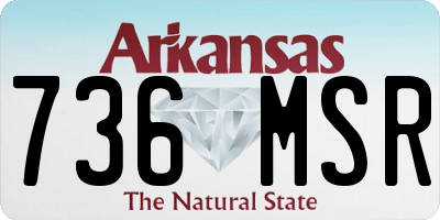 AR license plate 736MSR