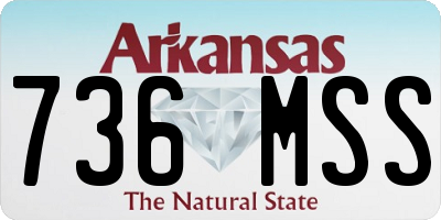 AR license plate 736MSS