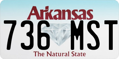 AR license plate 736MST