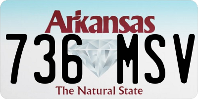 AR license plate 736MSV