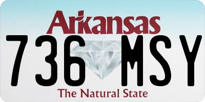 AR license plate 736MSY