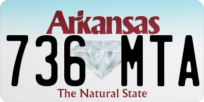 AR license plate 736MTA