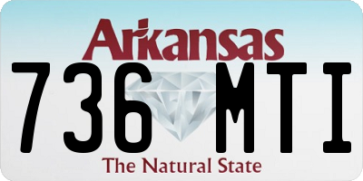 AR license plate 736MTI