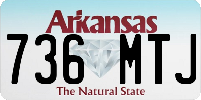 AR license plate 736MTJ