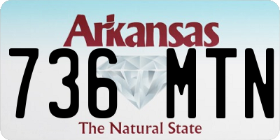 AR license plate 736MTN