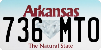 AR license plate 736MTO