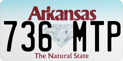 AR license plate 736MTP