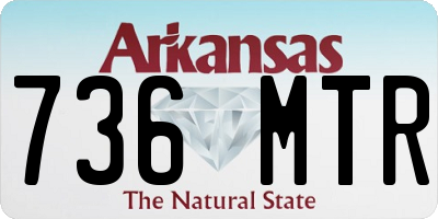 AR license plate 736MTR