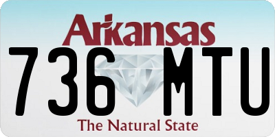 AR license plate 736MTU
