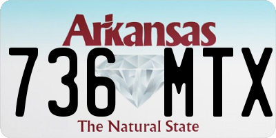 AR license plate 736MTX