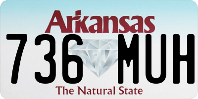 AR license plate 736MUH