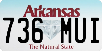AR license plate 736MUI