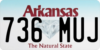 AR license plate 736MUJ