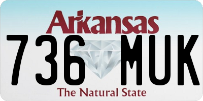 AR license plate 736MUK