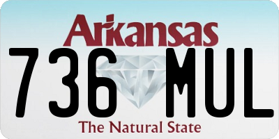 AR license plate 736MUL