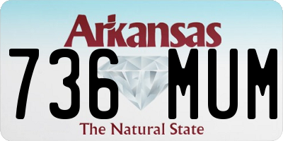 AR license plate 736MUM
