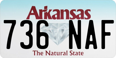 AR license plate 736NAF