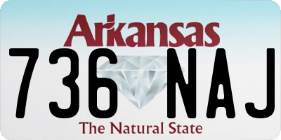 AR license plate 736NAJ