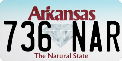 AR license plate 736NAR