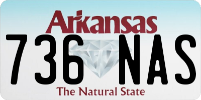 AR license plate 736NAS
