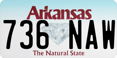 AR license plate 736NAW