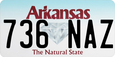 AR license plate 736NAZ