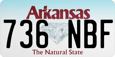 AR license plate 736NBF