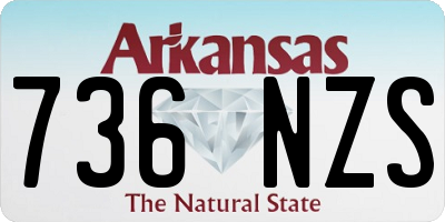 AR license plate 736NZS