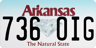 AR license plate 736OIG